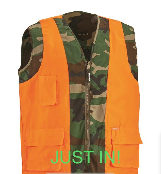 Italian made Reversible hunting and forester vest