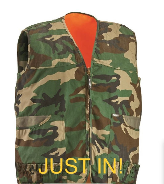 Italian made Reversible hunting and forester vest