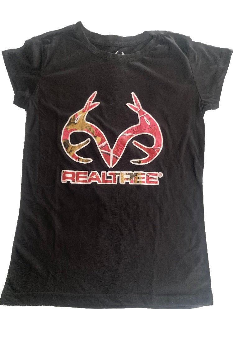 Women’s Real Tree/pink Antlers T-shirt